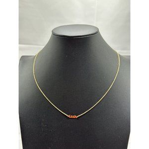 19 1/2 in. Necklace that says Leah on gold tone